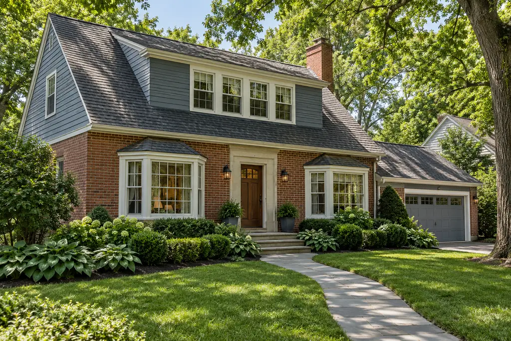 Brick and siding two-story home in the Fremd High School area of Palatine, IL
